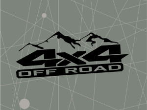 Auto naljepnice 4x4 OFF ROAD planina naljepnica stiker