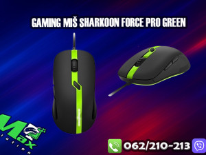 Gaming Mis SHARKOON Force PRO Green