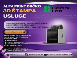 Uslužno 3D štampanje / 3D print / 3D modeliranje / 3D stampa