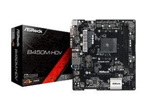 ASROCK MB B450M-HDV R40 AMD B450AM42xDDR4 VGADVIHDMImicro A