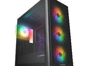 Kućište gaming RAMPAGE VANGUARD V2 Black Mesh Easy Tempered Gla