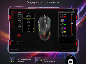 T16 RGB gaming miš, programabilne Macro tipke