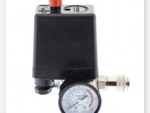Monofazna tlačna zračna sklopka za kompresor sa manometrom