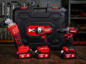 HILTI Set 3/1 - Aku bušilica / Brusilica / Odvijač - 3x baterija