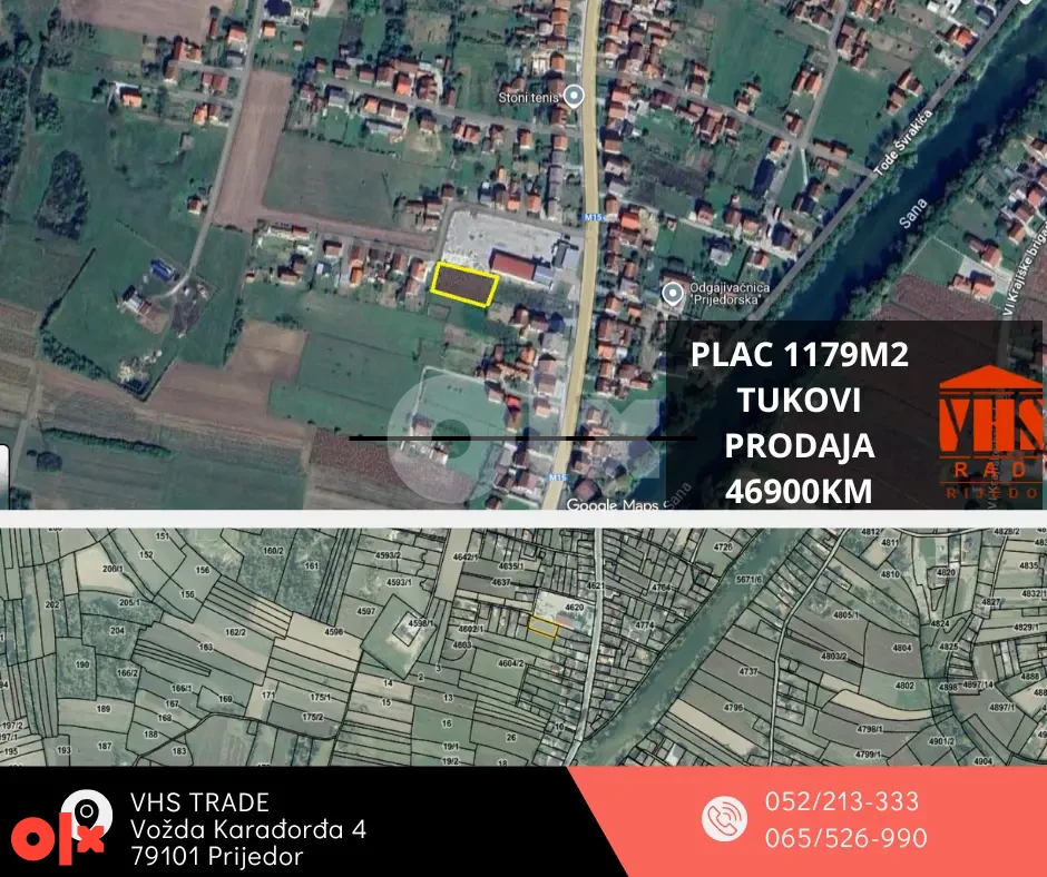 Zemljište Prijedor 1179m2