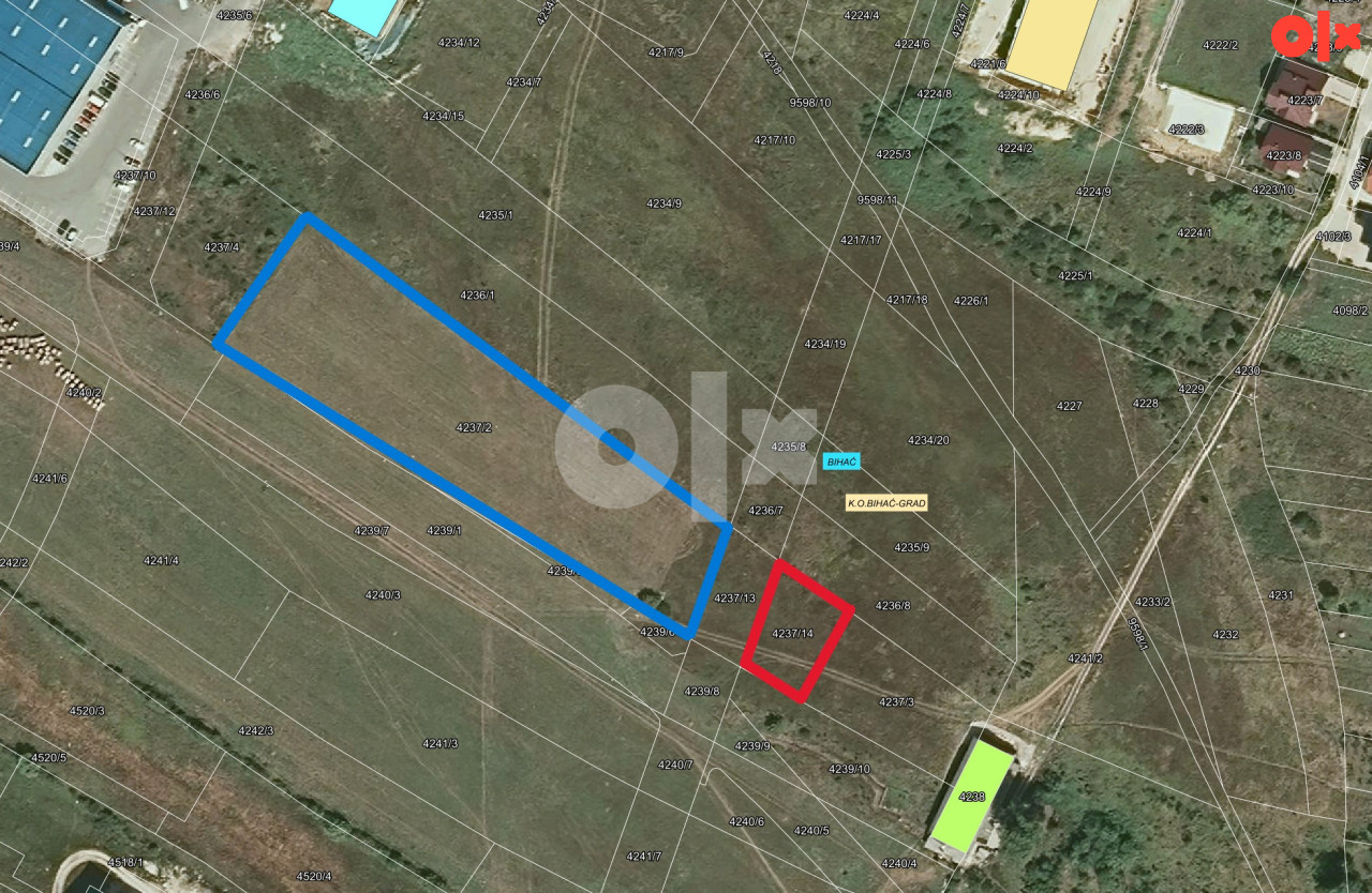 Zemljište Bihać 6962m2 (6284 m2 + 678 m2)