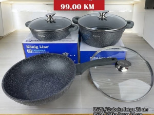Set posudja Konig, duboka i plitka serpa + wok tava
