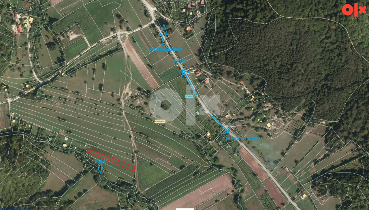 Zemljište Konjic, Borci, 1720m2 2