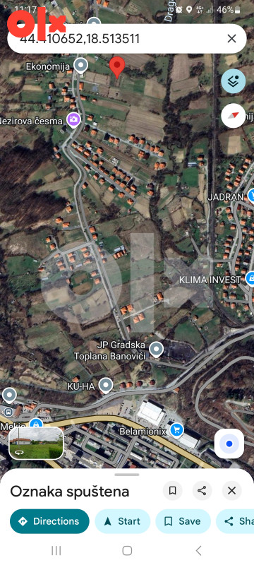 Zemljište Banovići, Ekonomija 1573 m² - Veel
