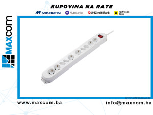 Produžni prenaponski kabl Hama 10 utičnica, bijeli