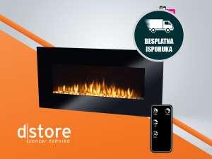 home Kamin, električni, 2000W, LED svjetlost, Wi dstore