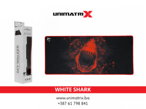 Podloga za miš XL White Shark Skywalker 80x35cm