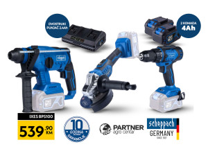 Scheppach set aku alata IXES BPS100 brusilica bušilica
