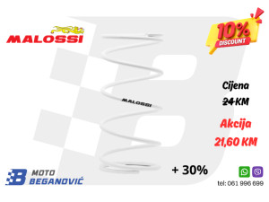 MALOSSI centralna +30% bijela  Aprilia/Piaggio/Gilera/Vespa