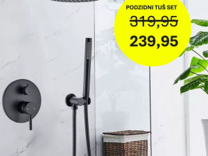 PODZIDNI TUŠ SET CRNI 240082