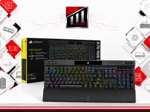 Corsair K70 RGB PRO Mechanical Gaming Keyboard with PBT DOUBLE