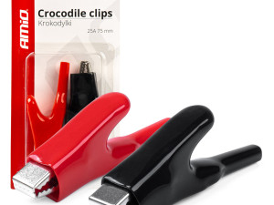Krokodil šripaljke za akumulumatore 25A 75mm AMIO SET 2/1 043051
