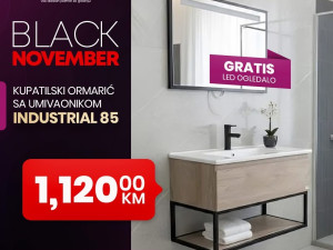 KUP. ORMARIĆ 85CM + OGLEDALO LED 80CM GRATRIS!