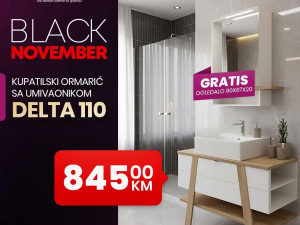 KUP. ORMARIĆ DELTA 110CM + OGLEDALO GRATIS!