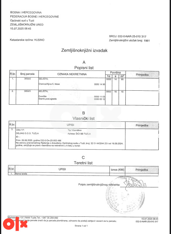 Zemljište sa poslovnim objektom Husino, Tuzla 3110m2 12