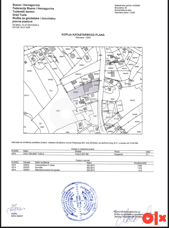Zemljište sa poslovnim objektom Husino, Tuzla 3110m2 13