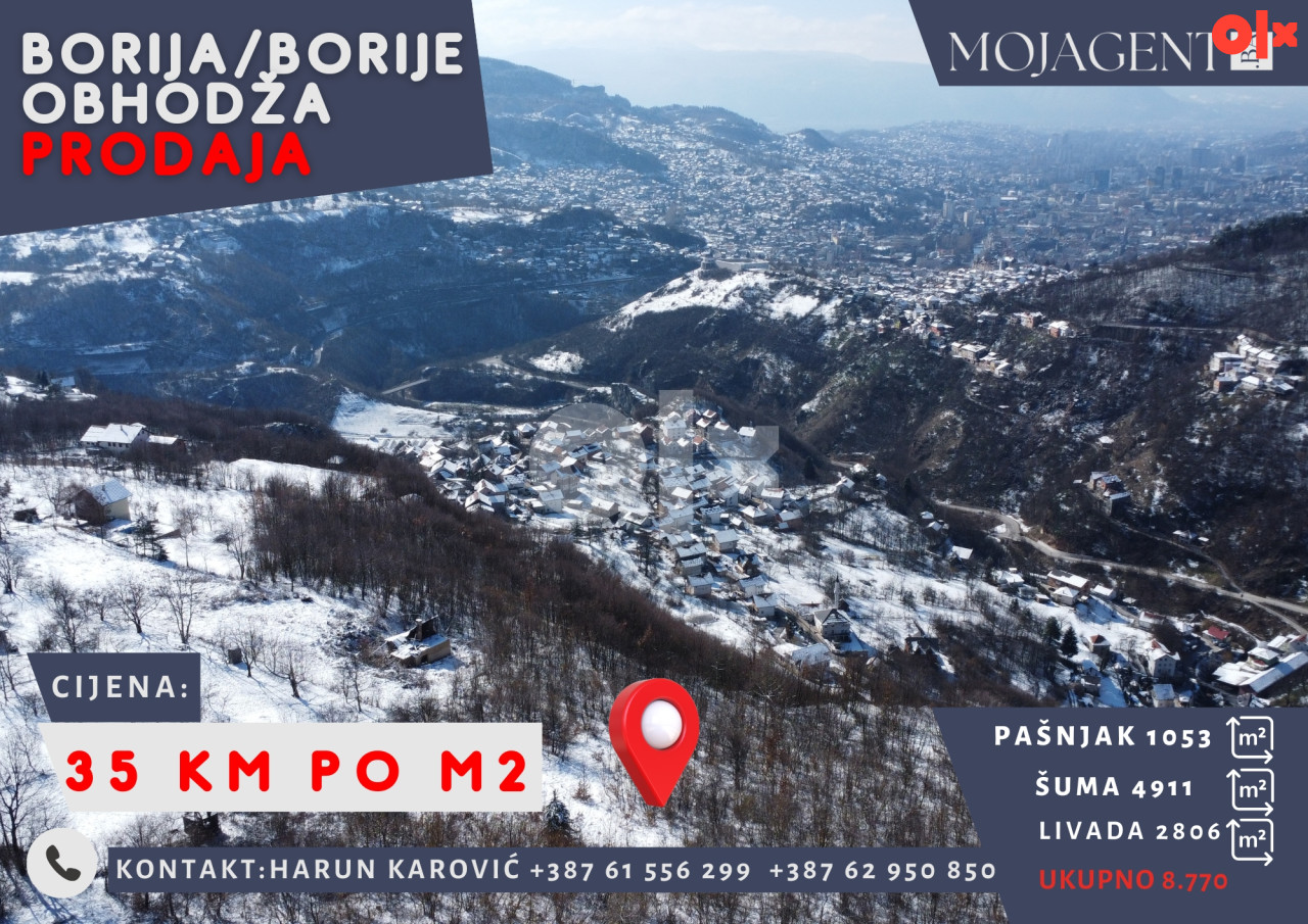 ZEMLJIŠTE-BORIJA-BORIJE-OBHODŽA-STARI GRAD-mojagent.ba