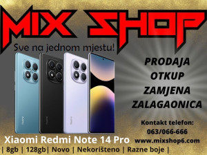 XIAOMI REDMI NOTE 14 PRO 4G 8gb/128gb *Garancija*3 boje* mi 8 GB