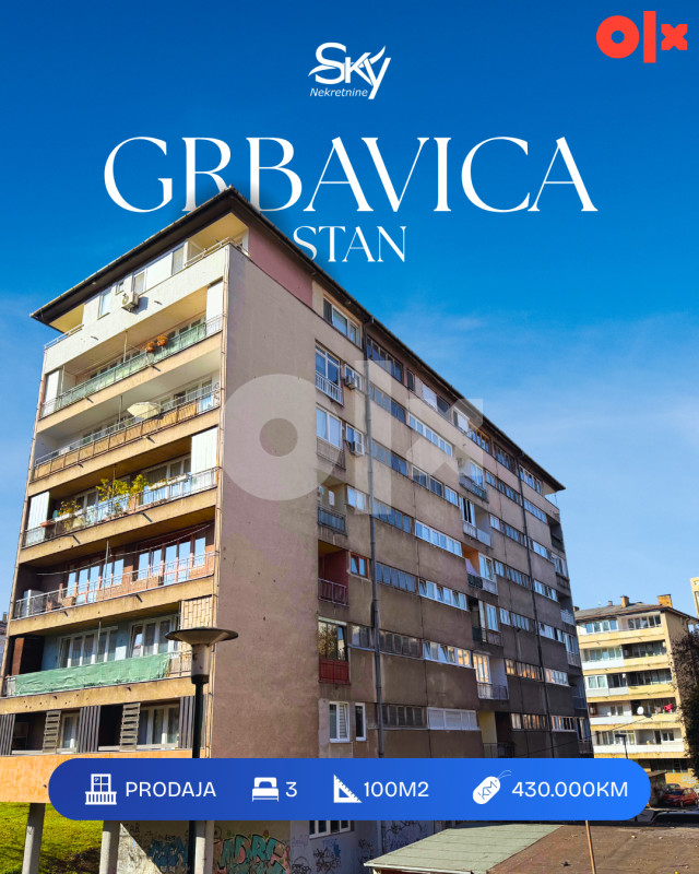 Trosoban stan, Grbavica 85m2 I Sky