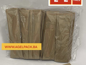 Set pribor drveni viljska+salveta  50 kom