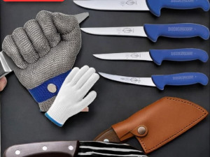 Mesarski set - nozevi Dick 5/1 + satara + mesarska rukavica