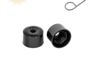 Crni cepovi / kapice za sarafe na felgama 17mm 20KOM