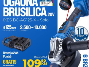 Scheppach aku ugaona kutna brusilica Brushless IXES BC-AG125-X