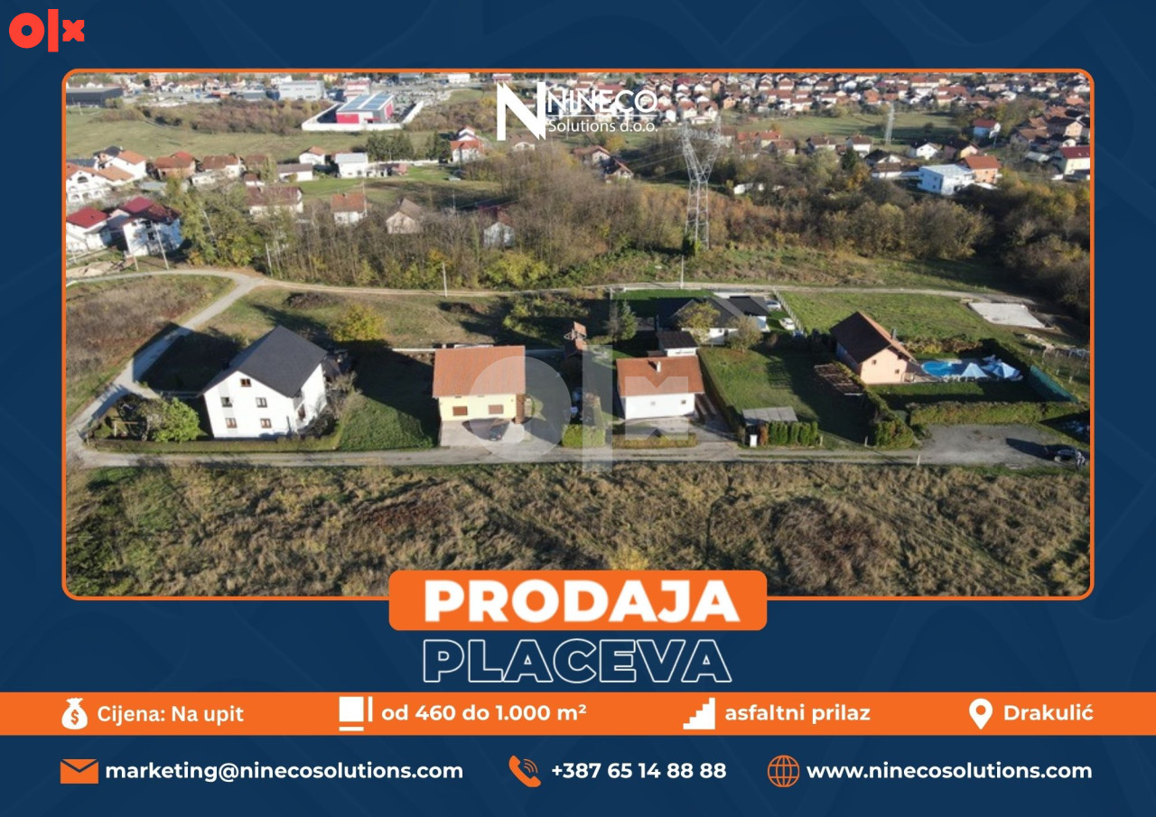 PLACEVI - DRAKULIĆ - OD 460 DO 1.000 m2
