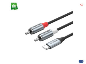 Audio kabal USB-C na 2X RCA VENTION 1m 044202