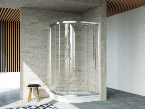 Tuš kabina polukružna 90x90x180 prozirno staklo AKCIJA 25%