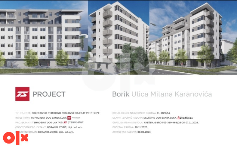 Dvosobni stanovi u izgradnji, 65,70 m2, Borik, Banja Luka 6