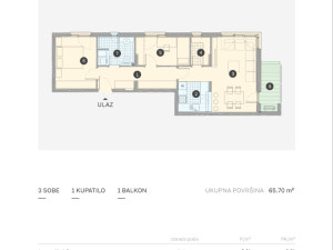 Dvosobni stanovi u izgradnji, 65,70 m2, Borik, Banja Luka photo 5