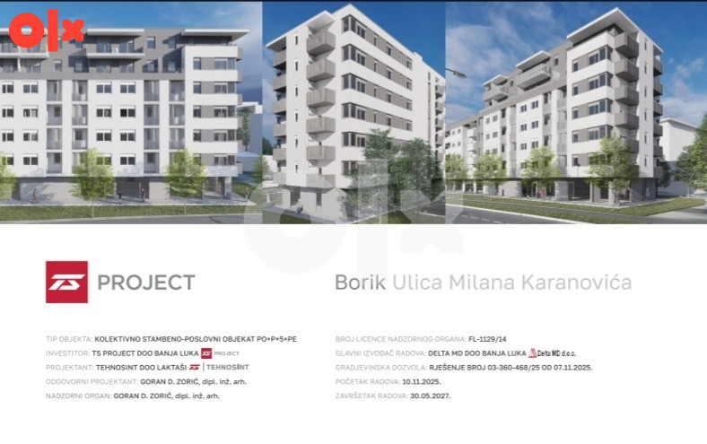 Dvosobni stanovi u izgradnji, 69,97 m2, Borik, Banja Luka 7