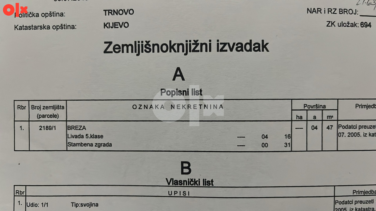 kijevo zemljiste mjesto breza 2