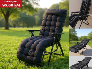 Sklopiva stolica/lezaljka sa spuzvom PREMIUM