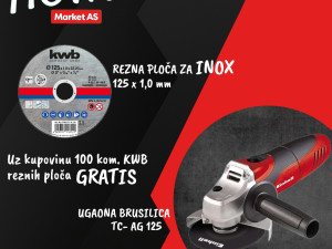100 REZNIH PLOČA KWB + Električna brusilica Einhell TC-AG 125/850