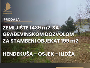 Građevinsko zemljište 1439 m2 - Hendekuša - Osjek/Ilidža