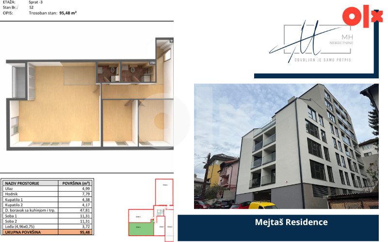 Mejtaš | Stan 95,48m2 | Novogradnja | Centar 10