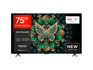 TCL TV 75" C6K 4K Mini LED 144Hz Google TV 75C6K