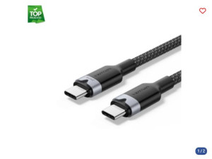 Kabal USB-C na USB-C 240W VENTION 2m crni 044132
