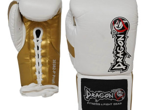 DragonDo Profesionalne rukavice za box sa vezicama White