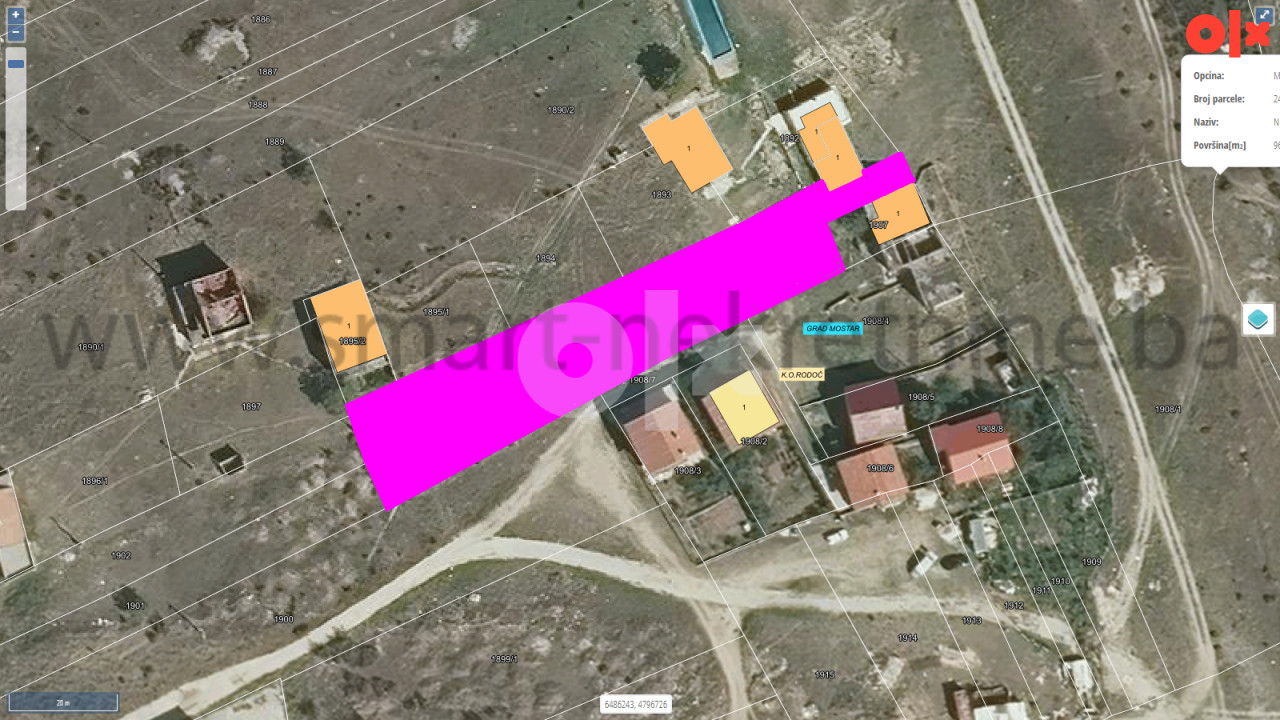 Zemljište u naselju Rodoč u Mostaru (1.862m2) 7