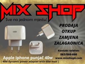 Apple Iphone Brzi Punjač 40W 17 16 15 14 13 Pro Max Plus Adapter