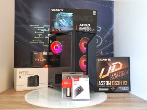 Gaming PC AMD Ryzen 7 5700X RX 9060 XT 16GB 32GB DDR4 512GB SSD