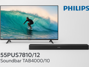 PHILIPS 55" 55PUS7810/12 QLED 4K SMART TV + SOUNDBAR GRATIS